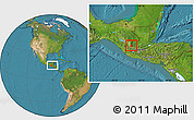 Satellite Location Map of Chiantla, within the entire country