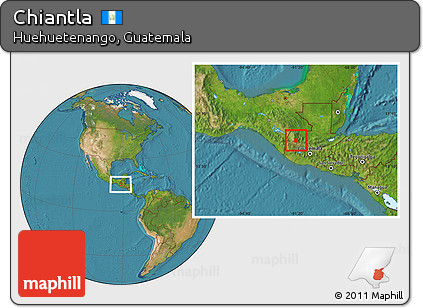 Satellite Location Map of Chiantla