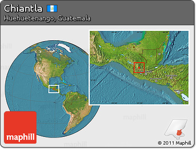 Satellite Location Map of Chiantla