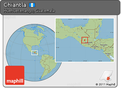 Savanna Style Location Map of Chiantla