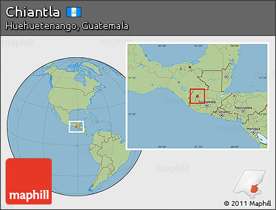 Savanna Style Location Map of Chiantla