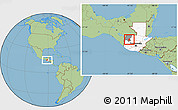 Savanna Style Location Map of Chiantla, highlighted country, highlighted parent region