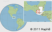 Savanna Style Location Map of Chiantla, highlighted country