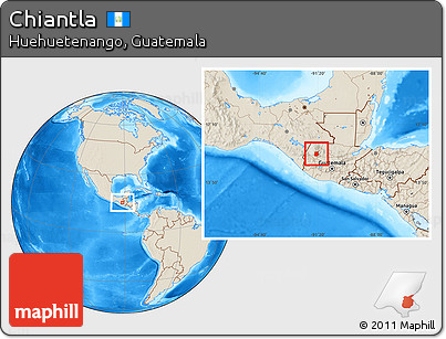 Shaded Relief Location Map of Chiantla