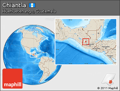 Shaded Relief Location Map of Chiantla