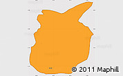Political Simple Map of Chiantla, cropped outside