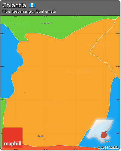 Political Simple Map of Chiantla