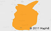 Political Simple Map of Chiantla, single color outside, borders and labels