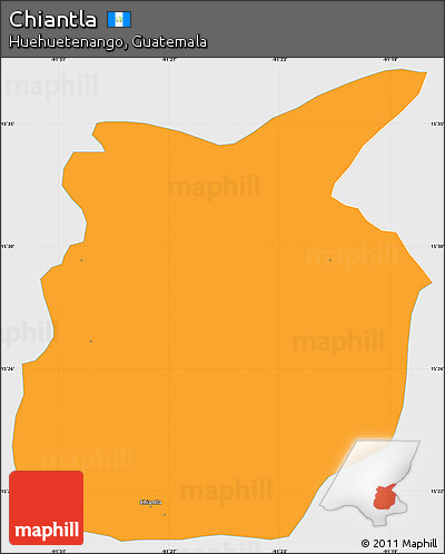 Political Simple Map of Chiantla, single color outside