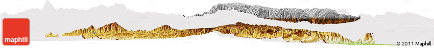 Physical Horizon Map of Huehuetenango, cropped outside