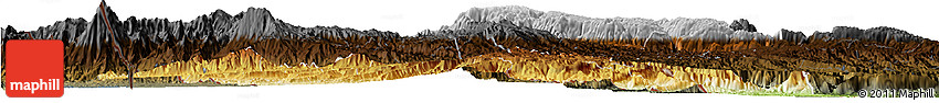 Physical Horizon Map of Huehuetenango, darken