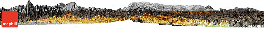 Physical Horizon Map of Huehuetenango, darken, semi-desaturated
