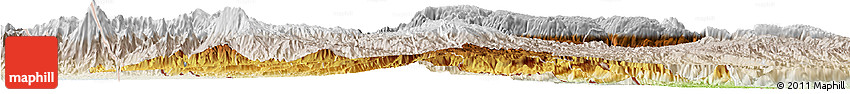 Physical Horizon Map of Huehuetenango, lighten