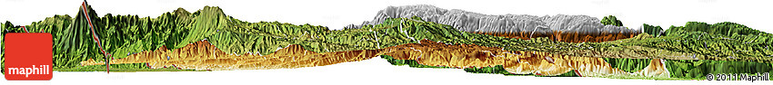 Physical Horizon Map of Huehuetenango, satellite outside