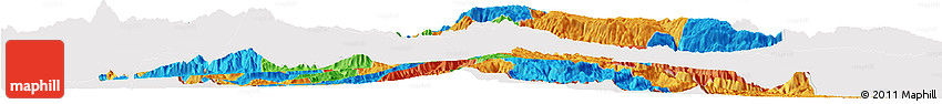 Political Horizon Map of Huehuetenango, cropped outside