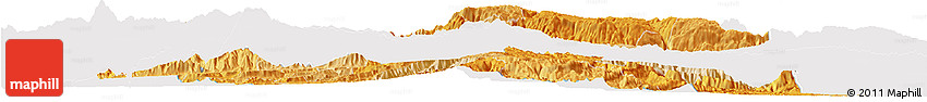Political Shades Horizon Map of Huehuetenango, single color outside