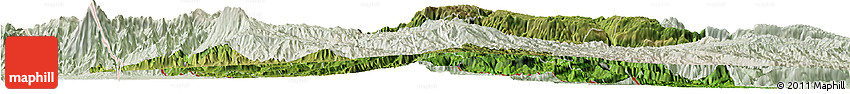 Satellite Horizon Map of Huehuetenango, lighten
