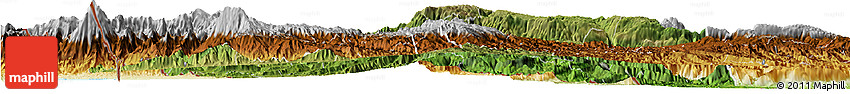 Satellite Horizon Map of Huehuetenango, physical outside