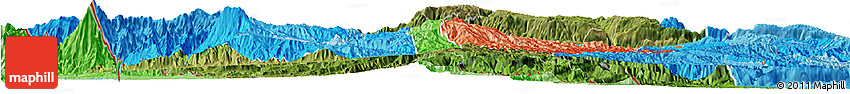 Satellite Horizon Map of Huehuetenango, political shades outside