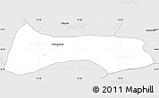 Silver Style Simple Map of Huehuetenango