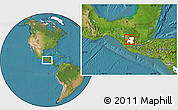 Satellite Location Map of Jacaltenango, highlighted parent region