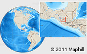 Shaded Relief Location Map of Jacaltenango