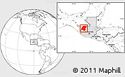 Blank Location Map of Huehuetenango, highlighted country, within the entire country