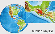 Physical Location Map of Huehuetenango