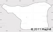 Silver Style Simple Map of Malacatancito, cropped outside