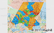 Political Map of Huehuetenango, lighten