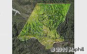 Satellite Map of Huehuetenango, darken, semi-desaturated