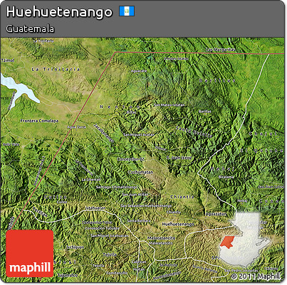 Satellite Map of Huehuetenango