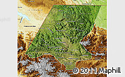 Satellite Map of Huehuetenango, physical outside