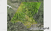 Satellite Map of Huehuetenango, semi-desaturated