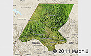 Satellite Map of Huehuetenango, shaded relief outside