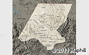 Shaded Relief Map of Huehuetenango, darken