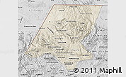 Shaded Relief Map of Huehuetenango, desaturated