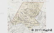 Shaded Relief Map of Huehuetenango, lighten