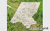 Shaded Relief Map of Huehuetenango, satellite outside