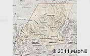 Shaded Relief Map of Huehuetenango, semi-desaturated