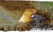 Physical 3D Map of Nenton, darken