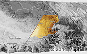 Physical 3D Map of Nenton, desaturated