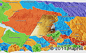 Physical 3D Map of Nenton, political outside