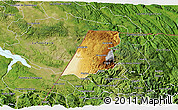 Physical 3D Map of Nenton, satellite outside