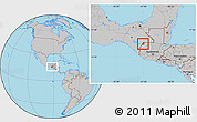 Gray Location Map of Nenton