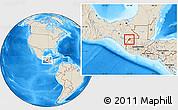 Shaded Relief Location Map of Nenton