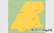 Savanna Style Simple Map of Nenton, single color outside