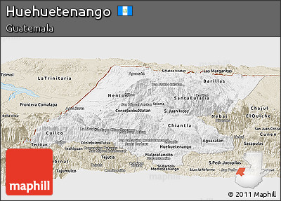 Classic Style Panoramic Map of Huehuetenango