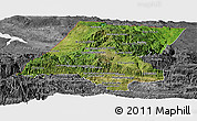 Satellite Panoramic Map of Huehuetenango, desaturated
