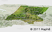 Satellite Panoramic Map of Huehuetenango, lighten